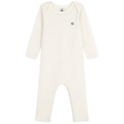 A0E9U Petit Bateau Body z długimi nogawkami z wełny i bawełny A0E9U Petit Bateau Body z długimi nogawkami z wełny i bawełny