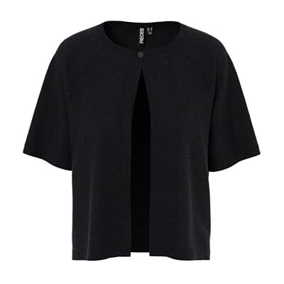 17158717-4839755 Pcbree Ss O-Neck Knit Cardigan Noos Bc, czarny, S 17158717-4839755 Pcbree Ss O-Neck Knit Cardigan Noos Bc, czarny, S