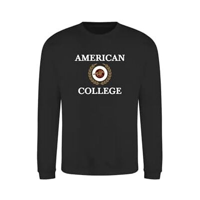 ACSCRW7 BLACK 14ANS AMERICAN COLLEGE USA Bluza Sweter z nadrukiem Ciepłe ubrania Unisex Dzieci Chłopcy i Dziewczęta Casual Model ACSCRW7 Czarny 14 LAT, czarny, 14 lat ACSCRW7 BLACK 14ANS AMERICAN COLLEGE USA Bluza Sweter z nadrukiem Ciepłe ubrania Unisex Dzieci Chłopcy i Dziewczęta Casual Model ACSCRW7 Czarny 14 LAT, czarny, 14 lat