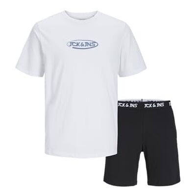 12257172 Jacoliver SS Tee and Shorts Set JNR, Biały/opakowanie: czarne szorty, 116 12257172 Jacoliver SS Tee and Shorts Set JNR, Biały/opakowanie: czarne szorty, 116