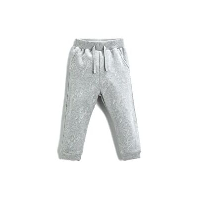 3WMB40018TK Koton Spodnie dresowe dla chłopców Basic Jogger, Grey Design (9d1), 6-9 miesi?cy 3WMB40018TK Koton Spodnie dresowe dla chłopców Basic Jogger, Grey Design (9d1), 6-9 miesi?cy