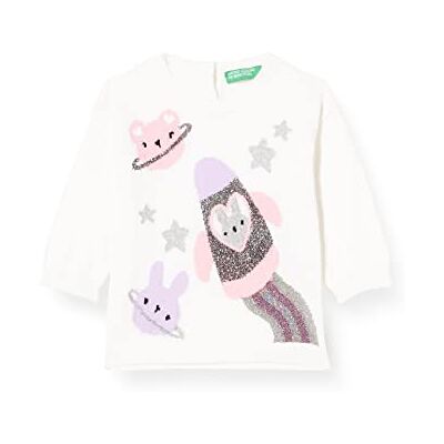 1198H1005 United Colors of Benetton Sweter dziewczęcy, Beżowy 911, 3 Miesiące 1198H1005 United Colors of Benetton Sweter dziewczęcy, Beżowy 911, 3 Miesiące