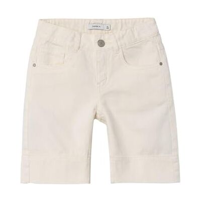 13226013 NKFROSE Wide TWI L Shorts 8315-ZU NOOS, biały (Whisper White), 146 cm 13226013 NKFROSE Wide TWI L Shorts 8315-ZU NOOS, biały (Whisper White), 146 cm