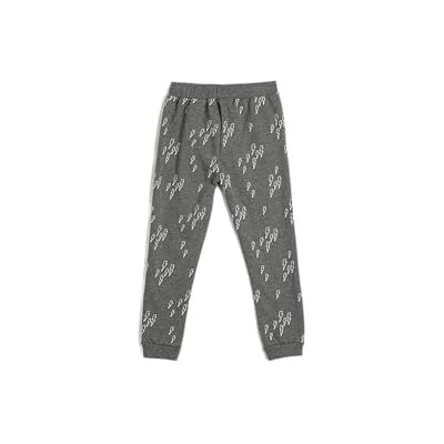 4WMB40042TK Koton Babyboy Jogger spodnie dresowe Lightning Printed Elastic Waist Brushed Interior Cotton, Szary wzór (9d1), 2-3 Lat 4WMB40042TK Koton Babyboy Jogger spodnie dresowe Lightning Printed Elastic Waist Brushed Interior Cotton, Szary wzór (9d1), 2-3 Lat