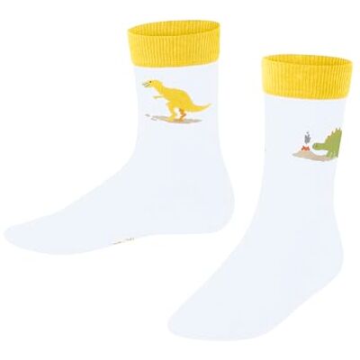 10354 FALKE Uniseks dzieci Skarpety Dinosaurs K So bawełna z wzorem 1 Para, Biały White 2000, 19-22 10354 FALKE Uniseks dzieci Skarpety Dinosaurs K So bawełna z wzorem 1 Para, Biały White 2000, 19-22