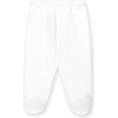 2166 BABIDU, Białe dziecięce legginsy z pluszowym polarem rozmiar 1 miesiąc, biała, 0 miesięcy 2166 BABIDU, Białe dziecięce legginsy z pluszowym polarem rozmiar 1 miesiąc, biała, 0 miesięcy