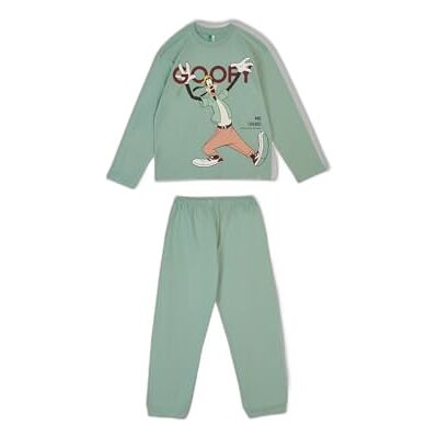3VR50P08Z United Colors of Benetton Zestaw piżam dla dzieci i młodzieży, Zielony, M 3VR50P08Z United Colors of Benetton Zestaw piżam dla dzieci i młodzieży, Zielony, M