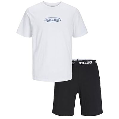 12257172 Jacoliver SS Tee and Shorts Set JNR, Biały/opakowanie: czarne szorty, 140 12257172 Jacoliver SS Tee and Shorts Set JNR, Biały/opakowanie: czarne szorty, 140