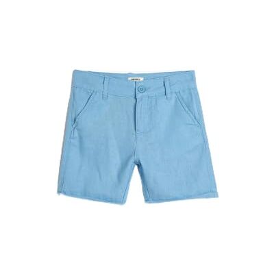 3SKB40044TW Koton Boys's Linen Drawstring Pockets szorty, Niebieski (611), 5-6 Lat 3SKB40044TW Koton Boys's Linen Drawstring Pockets szorty, Niebieski (611), 5-6 Lat