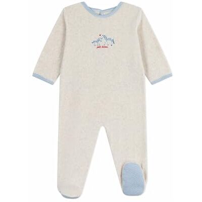 A0EE9 Petit Bateau Aksamitna piżama dziecięca z otwartym tyłem A0EE9 Petit Bateau Aksamitna piżama dziecięca z otwartym tyłem