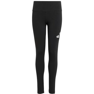 KLH37 adidas Dziewczynki Junior Girl Everyday Glam Cotton Leggings Tights, black/silver met., 14-15 Years KLH37 adidas Dziewczynki Junior Girl Everyday Glam Cotton Leggings Tights, black/silver met., 14-15 Years