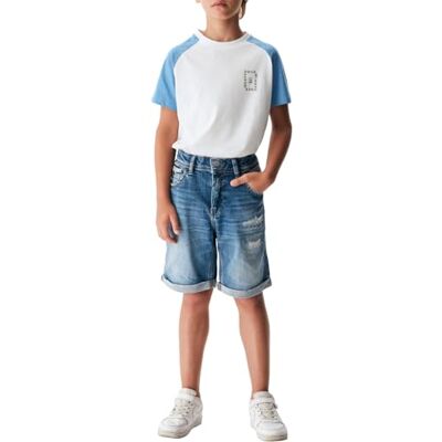 26065-15507-54882 LTB Jeans Szorty chłopięce Lance B Bermudy Slim średnia talia z zamkiem błyskawicznym w kolorze niebieskim z mieszanki bawełny rozmiar 128 cm, Venturo Wash 54882, 128 26065-15507-54882 LTB Jeans Szorty chłopięce Lance B Bermudy Slim średnia talia z zamkiem błyskawicznym w kolorze niebieskim z mieszanki bawełny rozmiar 128 cm, Venturo Wash 54882, 128