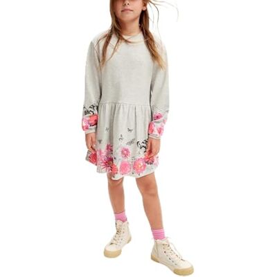 24WGVK09 Desigual Dziewczęca sukienka z dzianiny z długim rękawem, czarny, 4 lat 24WGVK09 Desigual Dziewczęca sukienka z dzianiny z długim rękawem, czarny, 4 lat