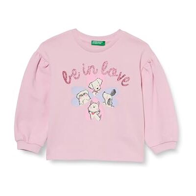 224A32N4G10FX-0G0-82 United Colors of Benetton Bluza z kapturem dla dziewczynek, Różowy, 1 lat 224A32N4G10FX-0G0-82 United Colors of Benetton Bluza z kapturem dla dziewczynek, Różowy, 1 lat