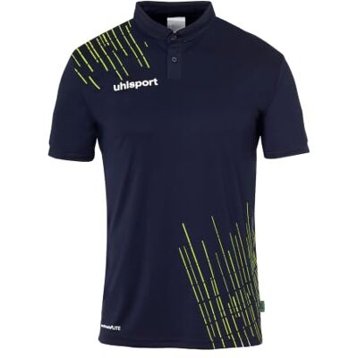 100527409 uhlsport Chłopięca koszulka polo sportowa, Marine/Fluo żółty, 152 100527409 uhlsport Chłopięca koszulka polo sportowa, Marine/Fluo żółty, 152