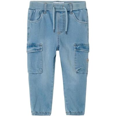 13224943 NMMBEN Baggy R Cargo Jeans 9770-YT NOOS, niebieski (medium blue denim), 86 13224943 NMMBEN Baggy R Cargo Jeans 9770-YT NOOS, niebieski (medium blue denim), 86