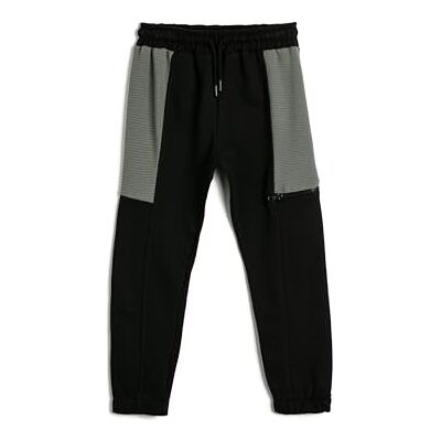 4WKB40057TK Koton Boys Jogger spodnie dresowe Pocket Detail Brushed Interior Drawstring, Czarny (999), 6�7 lat 4WKB40057TK Koton Boys Jogger spodnie dresowe Pocket Detail Brushed Interior Drawstring, Czarny (999), 6�7 lat