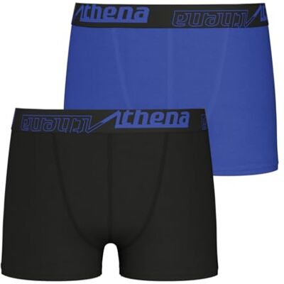 LC41 2000 Athena Ecopack LC41, zestaw 2 bokserek, bielizna chłopięca, czarno-niebieska, 4 lata, Czarny/niebieski, 4-5 ans LC41 2000 Athena Ecopack LC41, zestaw 2 bokserek, bielizna chłopięca, czarno-niebieska, 4 lata, Czarny/niebieski, 4-5 ans