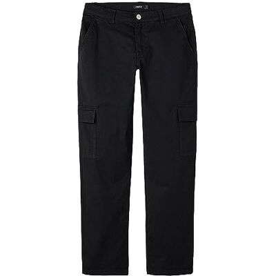 13220020 NAME IT Unisex Nlntalse TWI Straight Cargo Pant Noos spodnie cargo, czarny, 152 13220020 NAME IT Unisex Nlntalse TWI Straight Cargo Pant Noos spodnie cargo, czarny, 152