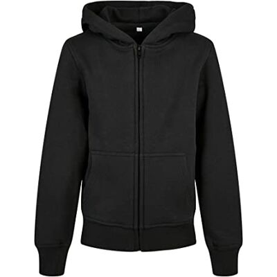 BY188 Build Your Brand Bluza z kapturem dla dzieci, uniseks, czarny, 110-116 BY188 Build Your Brand Bluza z kapturem dla dzieci, uniseks, czarny, 110-116