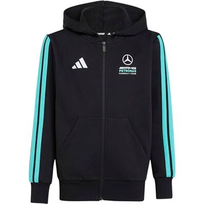 KE5919 adidas Uniseks dzieci Mercedes Amg Petronas Formula 1 Team Dna Full Zip Hoody Sweatshirt, black/semi mint rush, 11-12 Years KE5919 adidas Uniseks dzieci Mercedes Amg Petronas Formula 1 Team Dna Full Zip Hoody Sweatshirt, black/semi mint rush, 11-12 Years