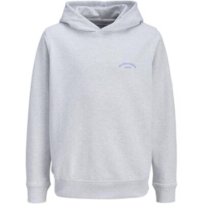12289935-4962476 JACK & JONES Jjcollege bluza z kapturem z logo Jnr, bia?y melan?, 176 12289935-4962476 JACK & JONES Jjcollege bluza z kapturem z logo Jnr, bia?y melan?, 176