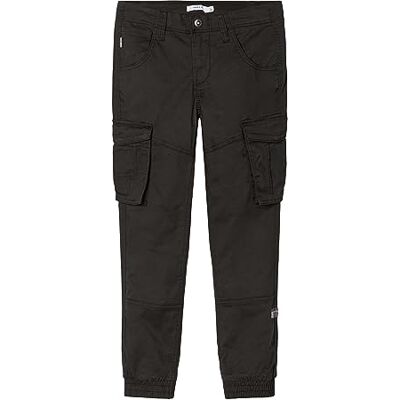 13151735 NAME IT Boy spodnie cargo Regular Fit, czarny, 152 13151735 NAME IT Boy spodnie cargo Regular Fit, czarny, 152