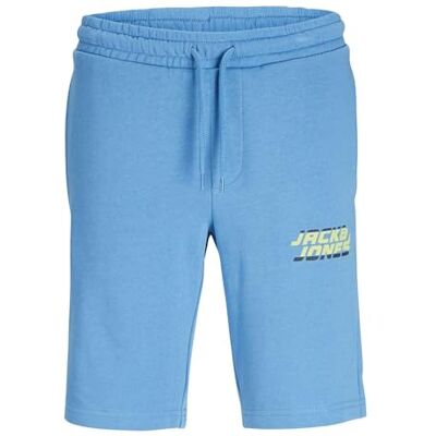 12257980 JACK & JONES Chłopięce szorty dresowe Jpstkapper SMU Jnr, jasnoniebieski zielony, 128 12257980 JACK & JONES Chłopięce szorty dresowe Jpstkapper SMU Jnr, jasnoniebieski zielony, 128