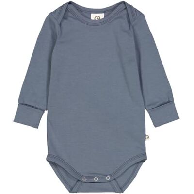 1582057200 Müsli by Green Cotton Baby Boys Cozy Me L/S Body Base Layer, niebieski (Stormy Blue), 68 1582057200 Müsli by Green Cotton Baby Boys Cozy Me L/S Body Base Layer, niebieski (Stormy Blue), 68