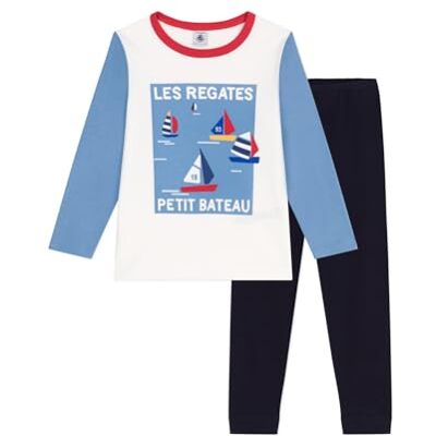 A0CUP02 Petit Bateau Piżamy dziecięce i chłopięce, Niebieski/wielokolorowy, 24 miesi?cy A0CUP02 Petit Bateau Piżamy dziecięce i chłopięce, Niebieski/wielokolorowy, 24 miesi?cy