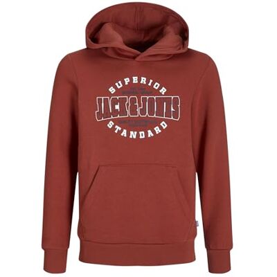 12258824_RedOchre_1125835 JACK & JONES Boy bluza z kapturem Logo bluza z kapturem Mini, Red Ochre, 104 12258824_RedOchre_1125835 JACK & JONES Boy bluza z kapturem Logo bluza z kapturem Mini, Red Ochre, 104