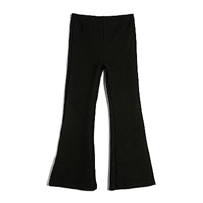 4WKG40030AK Koton Girls Basic Flare Trousers Elastic Waistband Ribbed, Czarny (999), 7-8 Lat 4WKG40030AK Koton Girls Basic Flare Trousers Elastic Waistband Ribbed, Czarny (999), 7-8 Lat
