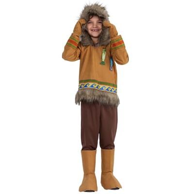 Dress Up America Kostium Eskimos Dla Dzieci – Zimowe Przebranie Inuitów Dla Chłopców I Dziewcząt Dress Up America Kostium Eskimos Dla Dzieci – Zimowe Przebranie Inuitów Dla Chłopców I Dziewcząt