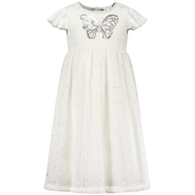 55390338120 SALT AND PEPPER BY KIDS PARK Dziewczęca sukienka z cekinami w kształcie motyla, off-white, 134 55390338120 SALT AND PEPPER BY KIDS PARK Dziewczęca sukienka z cekinami w kształcie motyla, off-white, 134