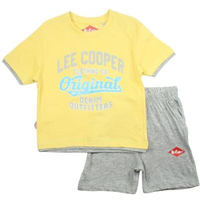 GLC2122 SET S1-6A Lee Cooper Ensemble Haut Avec Bass dla dzieci, Żółty, 6 lat GLC2122 SET S1-6A Lee Cooper Ensemble Haut Avec Bass dla dzieci, Żółty, 6 lat