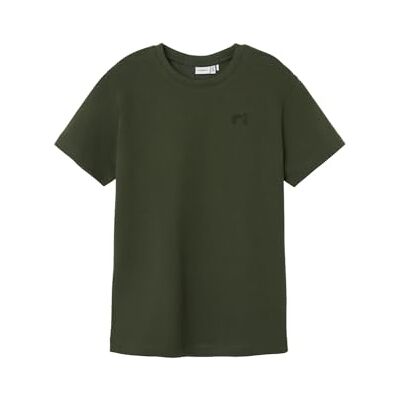 13208832 NAME IT Nkmgreg Ss Nreg Top Noos T-shirt chłopięcy, olive night, 158-164 13208832 NAME IT Nkmgreg Ss Nreg Top Noos T-shirt chłopięcy, olive night, 158-164