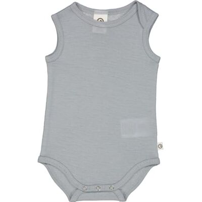 1581026200 Müsli by Green Cotton Niemowlęta chłopcy Woolly Sleeveless Body Base Layer, Jaśmin Blue, 80 1581026200 Müsli by Green Cotton Niemowlęta chłopcy Woolly Sleeveless Body Base Layer, Jaśmin Blue, 80