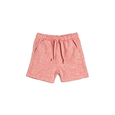 3SMB40047TW Koton Boys's Linen Drawstring Pockets szorty, koralowy (402), 2-3 Lat 3SMB40047TW Koton Boys's Linen Drawstring Pockets szorty, koralowy (402), 2-3 Lat