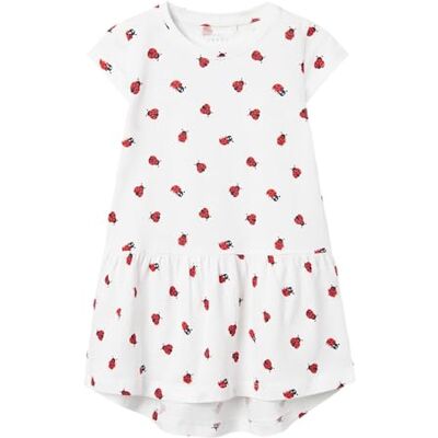13215107 Nmfvigga Capsl Dress F1 Noos, biały, 98 cm 13215107 Nmfvigga Capsl Dress F1 Noos, biały, 98 cm