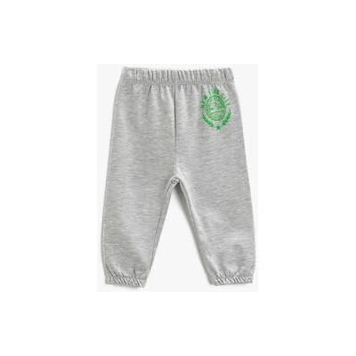 2YMB48951OK Koton Letter Drukowane Jogging Pants Dno Potu Dzieci Niemowlęta, Szary (023), 9/12 meses 2YMB48951OK Koton Letter Drukowane Jogging Pants Dno Potu Dzieci Niemowlęta, Szary (023), 9/12 meses