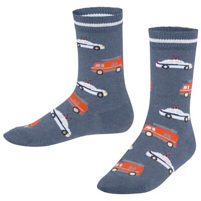 12297 FALKE Uniseks dzieci Skarpety Police and Fire Cars K So Bawełna z wzorem 1 Para, Niebieski Light Jeans 6662, 23-26 12297 FALKE Uniseks dzieci Skarpety Police and Fire Cars K So Bawełna z wzorem 1 Para, Niebieski Light Jeans 6662, 23-26