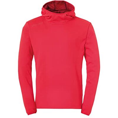 100223204 uhlsport Unisex Essential dziecięca bluza z kapturem, czerwona, 164 EU 100223204 uhlsport Unisex Essential dziecięca bluza z kapturem, czerwona, 164 EU