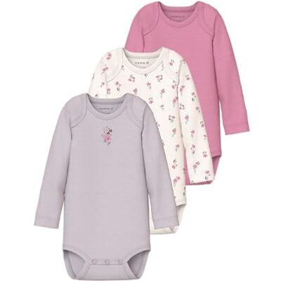 13250800-4979488 NAME IT Damskie body Nbfbody 3P Ls Flower Noos, Jet Stream, Numeric_80, Jet Stream, numeric_80 13250800-4979488 NAME IT Damskie body Nbfbody 3P Ls Flower Noos, Jet Stream, Numeric_80, Jet Stream, numeric_80