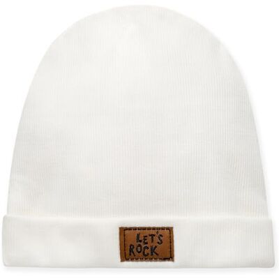 1-02-2210-13 Pinokio Chłopięca ciepła czapka beanie, czapka typu beanie, ecru Lets Rock, ECRU LETS ROCK 1-02-2210-13 Pinokio Chłopięca ciepła czapka beanie, czapka typu beanie, ecru Lets Rock, ECRU LETS ROCK