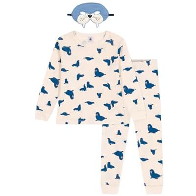 A0CQ601 Petit Bateau Chłopięca piżama i maska, ecru/wielokolorowy, 3 lat A0CQ601 Petit Bateau Chłopięca piżama i maska, ecru/wielokolorowy, 3 lat