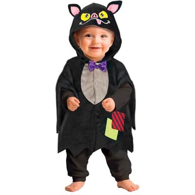 FIESTAS GUIRCA Kostium Nietoperza (18-24 miesiące) Kaptur i Ponczo Kostiumy ze zwierzętami na Halloween, Karnawał i bal przebierańców Idealny dla niemowląt i małych dzieci czarny FIESTAS GUIRCA Kostium Nietoperza (18-24 miesiące) Kaptur i Ponczo Kostiumy ze zwierzętami na Halloween, Karnawał i bal przebierańców Idealny dla niemowląt i małych dzieci czarny