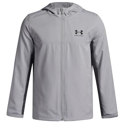 1390154-011 Under Armour Chłopięcy sweter z dzianiny Rival, Szary/Castlerock/Czarny, 128-140 1390154-011 Under Armour Chłopięcy sweter z dzianiny Rival, Szary/Castlerock/Czarny, 128-140