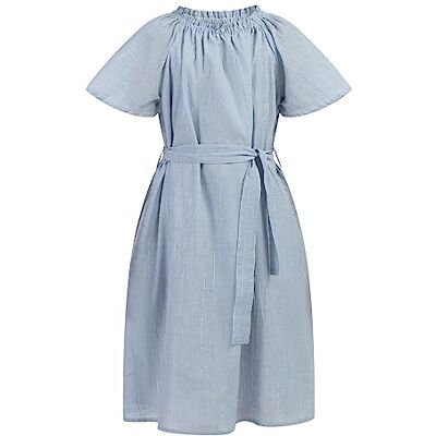 32127498-YU01 YUKA Dziewczęca letnia sukienka, Jasnoniebieskie, cienkie paski, 134 cm 32127498-YU01 YUKA Dziewczęca letnia sukienka, Jasnoniebieskie, cienkie paski, 134 cm