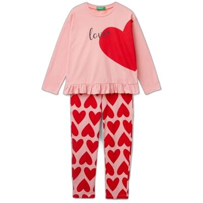 3VD00P06Z United Colors of Benetton Pig(Maglia+Pant) Zestaw piżam, Różowy, 100 dla dziewczynek, Różowy, 100 3VD00P06Z United Colors of Benetton Pig(Maglia+Pant) Zestaw piżam, Różowy, 100 dla dziewczynek, Różowy, 100