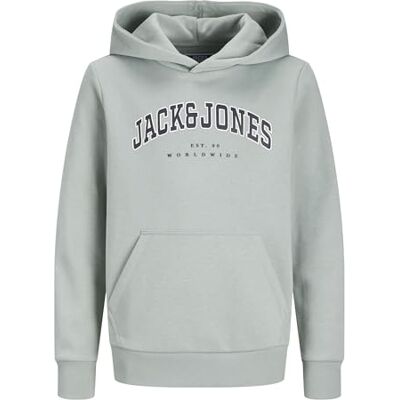 12259564 JACK&JONES JUNIOR Jjecaleb Varsity Sweat Hood Noos Jnr bluza z kapturem, Iceberg Green/Fit:loose, 128 12259564 JACK&JONES JUNIOR Jjecaleb Varsity Sweat Hood Noos Jnr bluza z kapturem, Iceberg Green/Fit:loose, 128